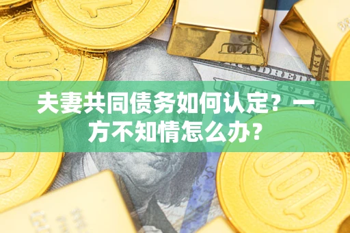 北京夫妻共同债务如何认定？一方不知情怎么办？