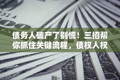 北京债务人破产了别慌！三招帮你抓住关键流程，债权人权益不再缩水