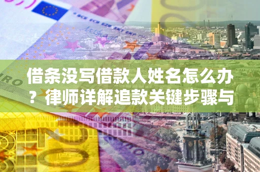 北京借条没写借款人姓名怎么办？律师详解追款关键步骤与证据链构建