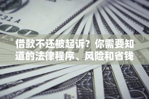 北京借款不还被起诉？你需要知道的法律程序、风险和省钱技巧